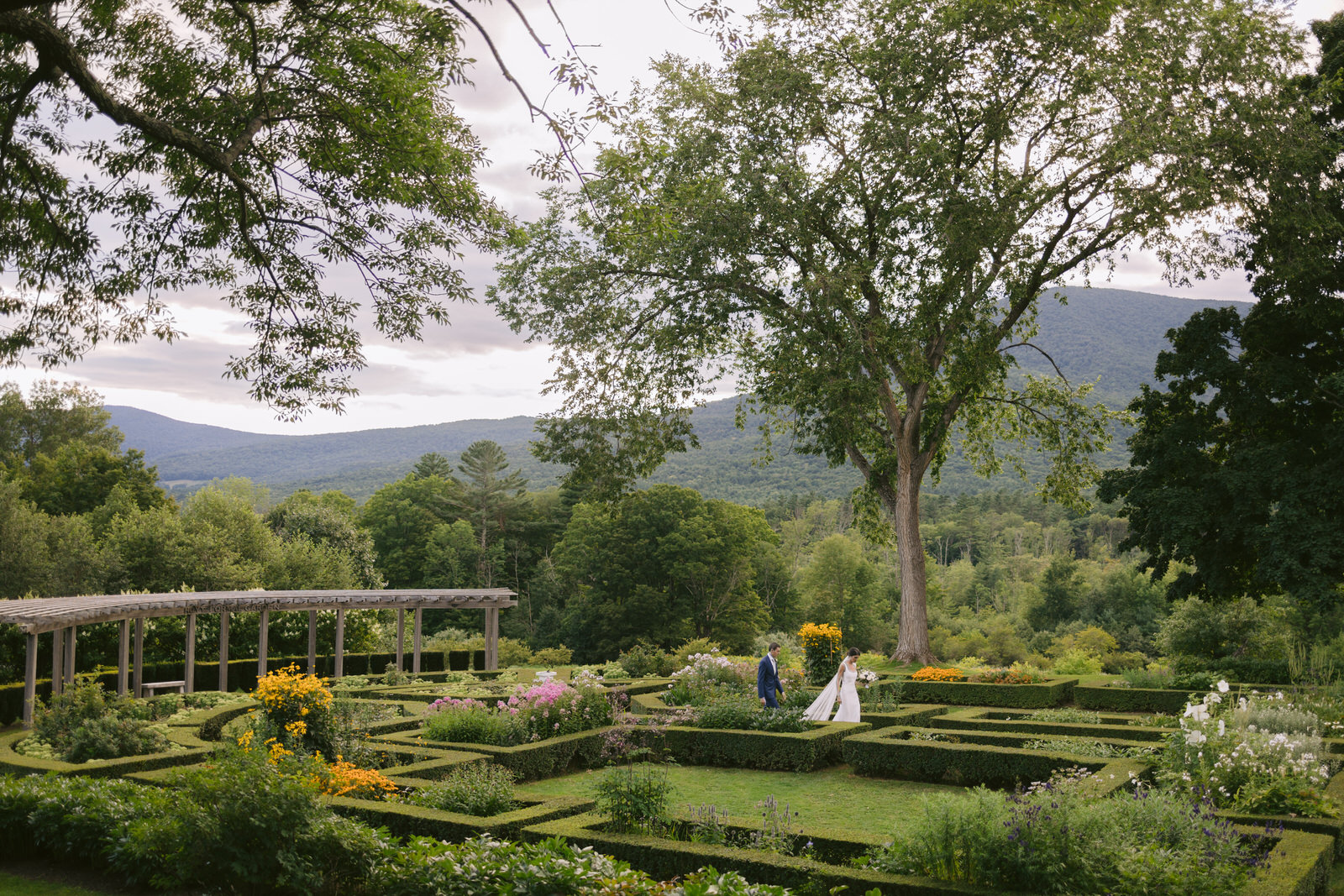 beautiful gardens at hildene summer wedding vermont